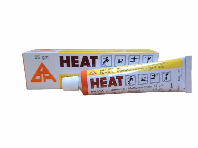 Heat cream 25 g ครีมทาถู แก้ปวดเมื่อย ออกกำลังกาย