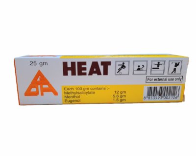 Heat cream 25 g ครีมทาถู แก้ปวดเมื่อย ออกกำลังกาย