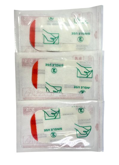 Plastic Plaster Clear Colour M T series SOS Plus 3 pcs/box