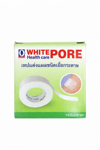 เทปแต่งแผลเยื่อกระดาษ 1/2" x 10หลา Whitepore