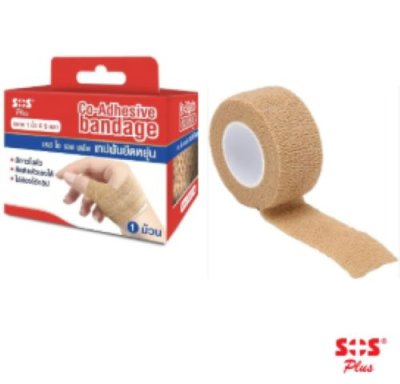 SOS Plus Co-Adhesive Bandage 1" 5yards