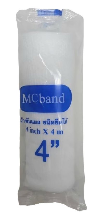 ผ้าก๊อซ พันแผล แบบยืดหยุ่นได้ ปลายไม่รุ่ย ยาว4เมตร