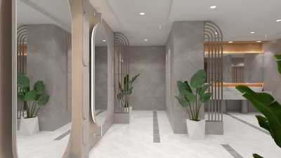 Restroom Fit-out/ออกแบบตกแต่งห้องน้ำ