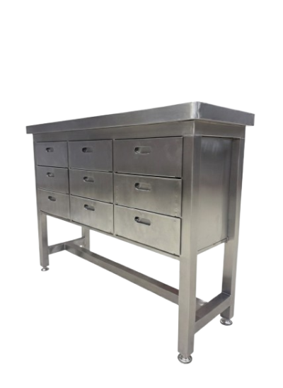 9-drawer workbench with tool storage/ โต๊ะเก็บเครื่องมือช่าง 9 ลิ้นชัก