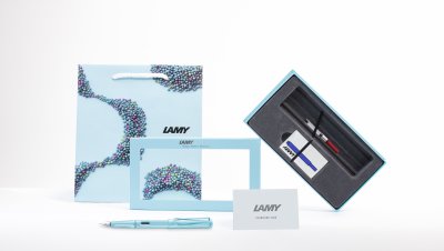 LAMY Box Set safari fountain pen aquasky