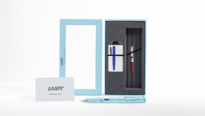 LAMY Box Set safari fountain pen aquasky