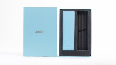 LAMY Box Set Pouch safari fountain pen aquasky