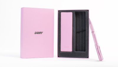 LAMY Box Set Pouch safari rollerball pen lightrose