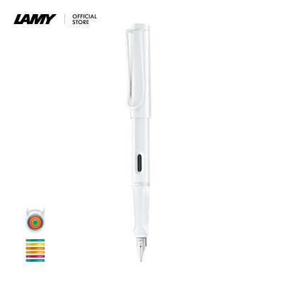 LAMY safari Fountain Pen  ALL WHITE 6 RINGS