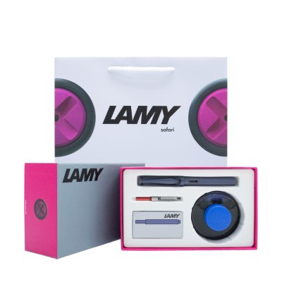 LAMY Box Set safari fountain pen pink cliff