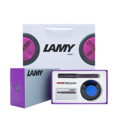 LAMY Box Set safari fountain pen violet blackberry