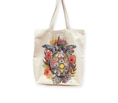 Unisex Bag No Time Brand Turtle Summer Beach Thailand Cotton