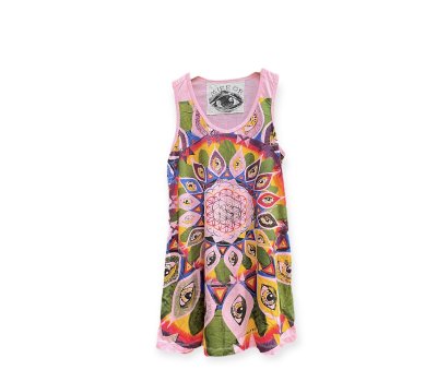 Dress Tunic Women Mandala Yoga Meditation Mirror Brand Cotton M Thailand