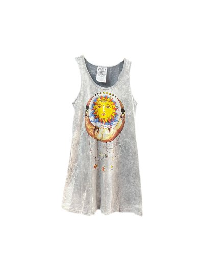 Women Dress Tunic Notime Brand Moon and sun Cotton M