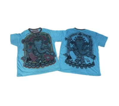 Men T Shirt Weed Thailand Cotton Ganesha Hindu God Elephant M