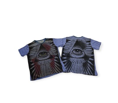 Men T Shirt Pyramid Eye Illuminati Weed Brand Thailand M Cotton