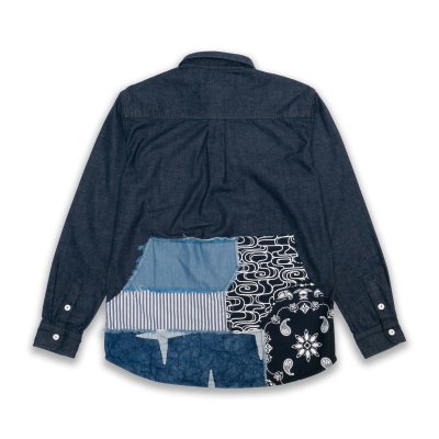 Denim Patchwork Akin Shirt