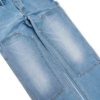 [ Pre-Order] - Indigoskin Double Knee Denim Washed Pant