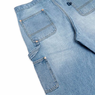 [ Pre-Order] - Indigoskin Double Knee Denim Washed Pant
