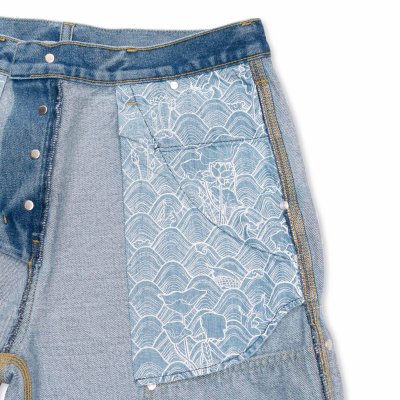 [ Pre-Order] - Indigoskin Double Knee Denim Washed Pant
