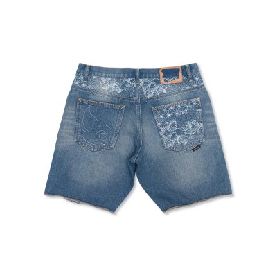 Pre-Indigoskin Washed Denim Shorts “Nippon Siam” Destroyer
