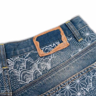 Pre-Indigoskin Washed Denim Shorts “Nippon Siam” Destroyer