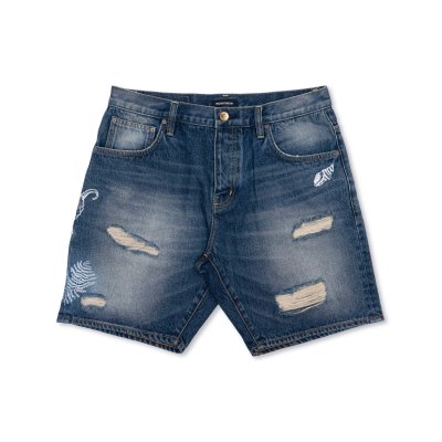 Indigoskin Washed Denim Shorts “Sea Of Life”