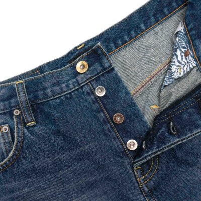 Indigoskin Washed Denim Shorts “Sea Of Life”