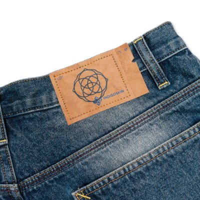 Indigoskin Washed Denim Shorts “Sea Of Life”