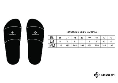 Indigoskin Slide Sandal “Black Lotus Pattern”