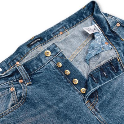 Indigoskin Union “Uncle Jeans” Vintage Washed Straight Fit Indigoskin Union “Uncle Jeans” Vintage Washed Straight Fit