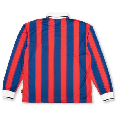 Indigoskin Classic Football Long Sleeve Jersey “Beyond Time” (Red / Blue Stripe - White)