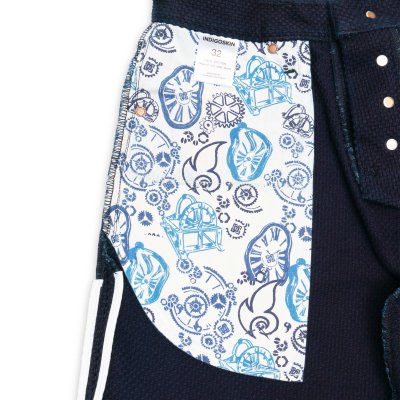Indigoskin Sashiko 5 Pocket Shorts 15th Anniversary “Zen” Indigoskin Sashiko 5 Pocket Shorts 15th Anniversary “Zen”