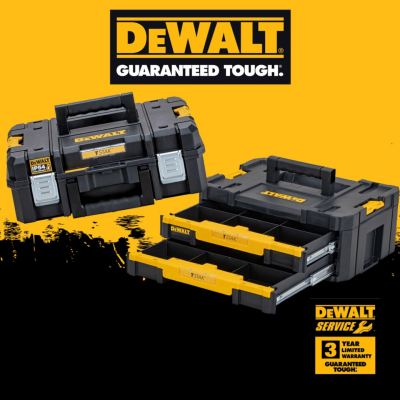 ชุดกล่องเครื่องมือพร้อมกล่องลิ้นชัก 2 ชั้น  TSTAK SIZE DEWALT รุ่น DWST83395-1