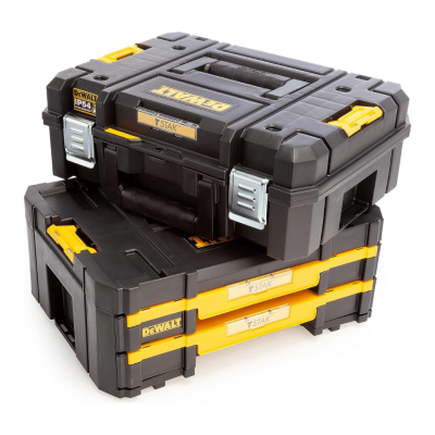 ชุดกล่องเครื่องมือพร้อมกล่องลิ้นชัก 2 ชั้น  TSTAK SIZE DEWALT รุ่น DWST83395-1