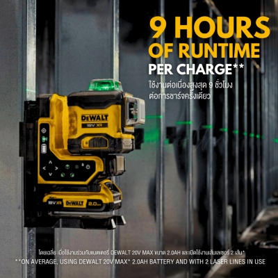 DEWALT DCLE34035B-XJ 12-Line Green Laser Level 18V XR