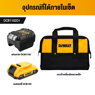 DEWALT 20V 2.0Ah Battery and Charger Kit – Model DCB1102D1
