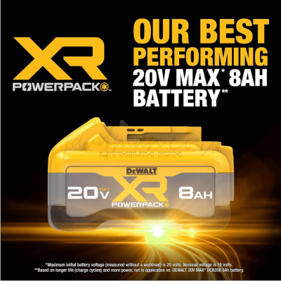 DEWALT DCB2108-B1 XR POWERPACK 20V Max 8.0Ah Lithium-ion Battery