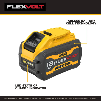 DEWALT DCB6112 20V/60V MAX* FLEXVOLT® 12Ah Tabless Battery