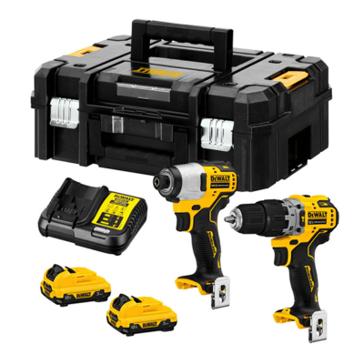 ชุดสว่านกระแทกเเละไขควงกระแทก 12V DEWALT รุ่น DCK2111L2T-B1