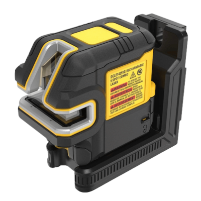 DEWALT DCLE14251GB-XJ USB Rechargeable Green 5 Spot and Cross Line Laser Kit