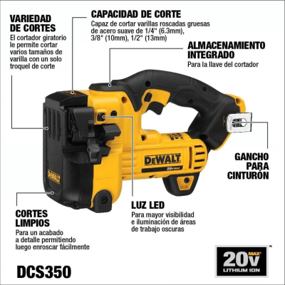 เครื่องตัดเหล็กสตัดไร้สาย 20V DEWALT รุ่น DCS350B (เฉพาะเครื่อง)