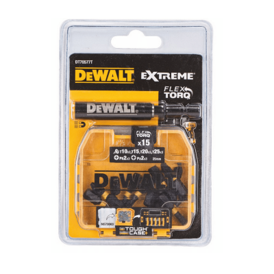 ชุดดอกไขควง FLEXTORQ 25 ชิ้น + ปลอกแม่เหล็ก DEWALT รุ่น DT71910-QZ