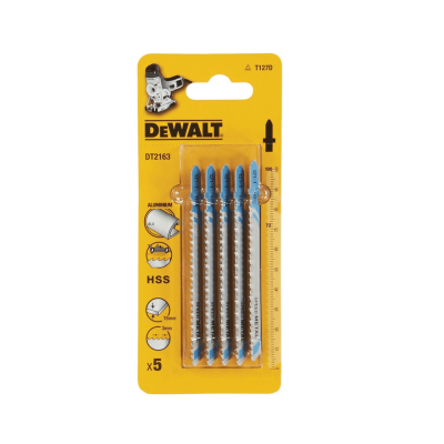 ใบเลื่อยจิ๊กซอว์ตัดอลูมิเนียม  5 ชิ้น DEWALT รุ่น DT2163-QZ (แพ็ค 5 ชิ้น / T127D)