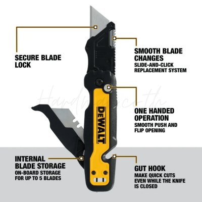มีดพับอเนกประสงค์แบบมีช่องเก็บใบ 3.0 DEWALT รุ่น DWHT10992