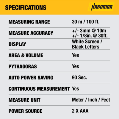 DEWALT DWHT77100-XJ 30m Laser Distance Measurer