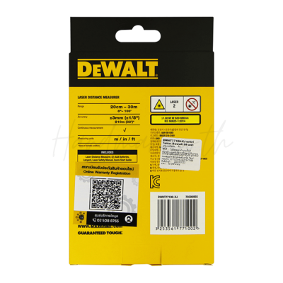 เลเซอร์วัดระยะ 30 เมตร DEWALT รุ่น DWHT77100-XJ