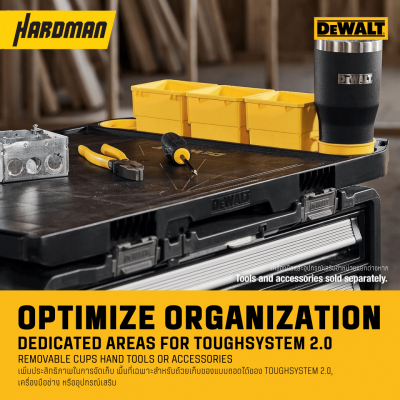 ฐานวางกล่องเครื่องมือ TOUGH SYSTEM 2.0 DEWALT รุ่น DWST08550-1