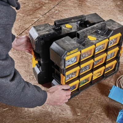 กล่องฝาใสแบบเก็บชิ้นส่วนขนาดเล็ก 12 ช่อง DEWALT รุ่น DWST14121