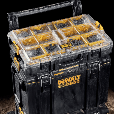 DEWALT DWST83392-1 TOUGH SYSTEM 2.0 Half Width Deep Organiser  Yellow - Black(copy)